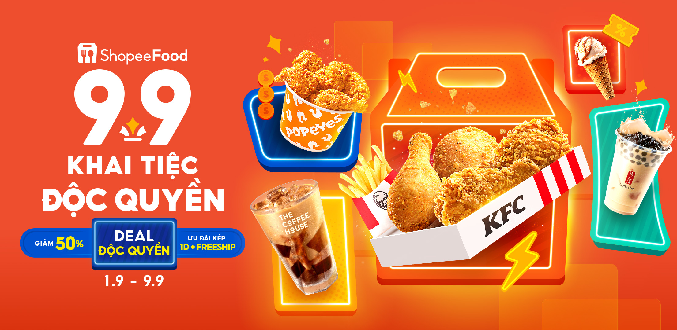 “Chill” ngày cuối tuần với bộ sưu tập deal khủng tại sự kiện 9.9 Khai Tiệc Độc Quyền